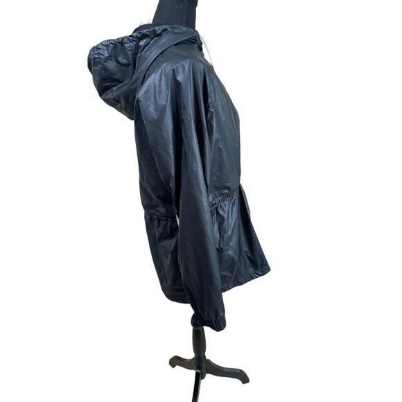 Adidas Outline Legend Ink Windbreaker Black Lightweight Hooded Jacket Size L - Picture 7 of 16